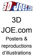 Logo 3D JOE.com Posters & reproductions d’illustrations